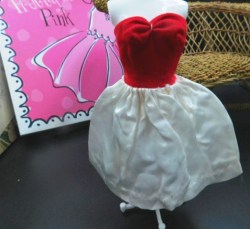 977 BARBIE SILKEN FLAME RED VELVET SATIN DRESS OR GOLD DIMPLE BELT CHOICE